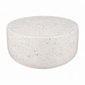 Table basse ronde blanche en terrazzo Ø 80 cm hauteur 35 cm