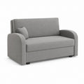 Canapé 2 places gris en polyester forme droite 160 x 90 x 85 cm