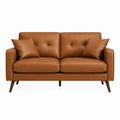 Canapé 2 places marron en similicuir PU 170 x 85 x 86 cm